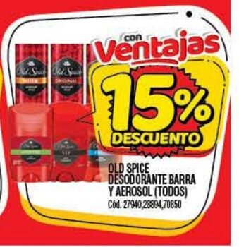 Supermercados Yaguar Old Spice Desodorante Barra Y Aerosol (Todos) oferta