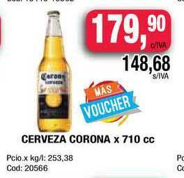 Maxiconsumo Cerveza Corona x 710cc oferta