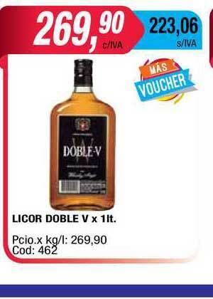Maxiconsumo Licor Doble V x 1lt oferta