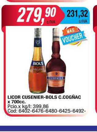 Maxiconsumo Licor Cusenier-bols C. Cogñac x 700cc oferta