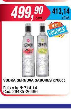 Maxiconsumo Vodka Sernova Sabores x 700cc oferta