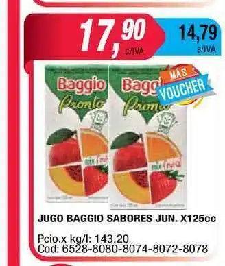 Maxiconsumo Jugo Baggio Sabores Jun. x 125cc oferta