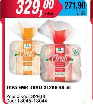 Maxiconsumo Tapa Emp. Orali XL2kg oferta