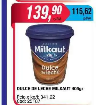 Maxiconsumo Dulce De Leche Milkaut 405gr oferta