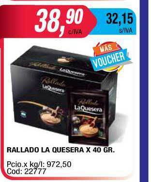 Maxiconsumo Rallado La Quesera x 40gr oferta