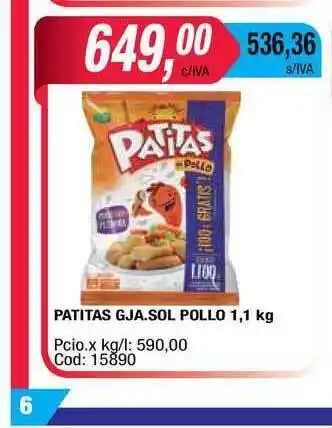 Maxiconsumo Patitas Gja. Sol Pollo 1,1kg oferta