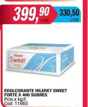 Maxiconsumo Edulcorante Hileret Sweet Forte x 400sobres oferta