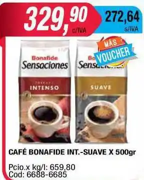 Maxiconsumo Café Bonafide Int. -suave x 500gr oferta
