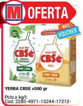 Maxiconsumo Yerba Cbsé x 500gr oferta
