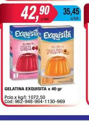 Maxiconsumo Gelatina Exquisita x 40gr oferta