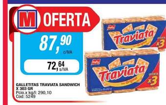 Maxiconsumo Galletitas Traviata Sandwich x 303gr oferta