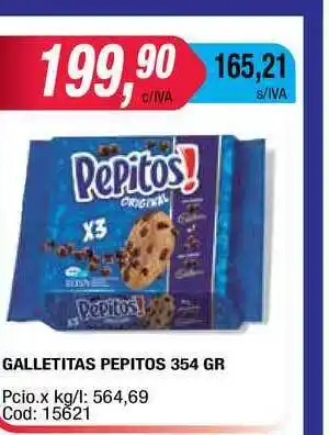 Maxiconsumo Galletitas Pepitos 354gr oferta