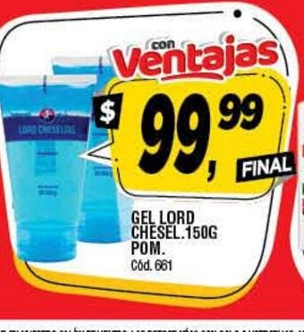Supermercados Yaguar Gel Lord Chesel 150g POm oferta