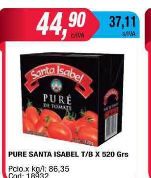 Maxiconsumo Pure Santa Isabel T B x 520grs oferta