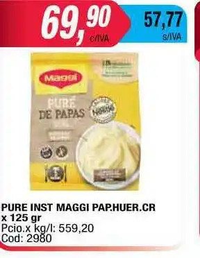Maxiconsumo Pure Inst Maggi Pap. Huer. Cr x 125gr oferta