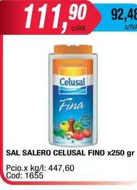 Maxiconsumo Sal Salero Celusal Fino x 250gr oferta