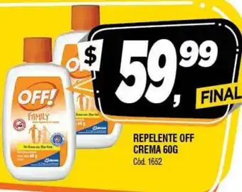 Supermercados Yaguar Off Repelent Crema 60g oferta