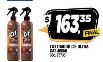 Supermercados Yaguar CIF Lustrador Ultra Gat 400ml oferta