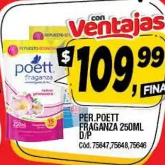 Supermercados Yaguar Poett Per Fragranza 250ml D/P oferta