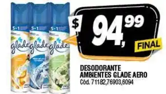 Supermercados Yaguar Glade Desodorante Ambientes Aero oferta