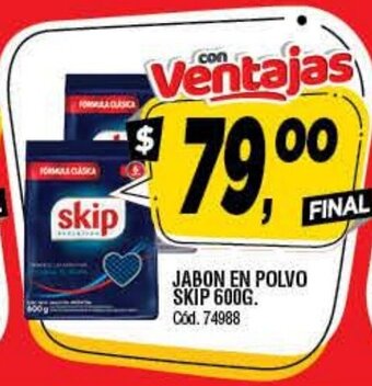 Supermercados Yaguar Skip Jabon En Polvo 600g oferta