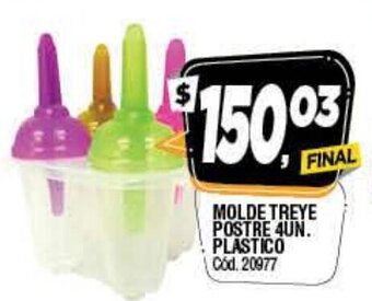 Supermercados Yaguar Molde Treye Postre 4un Plastico oferta