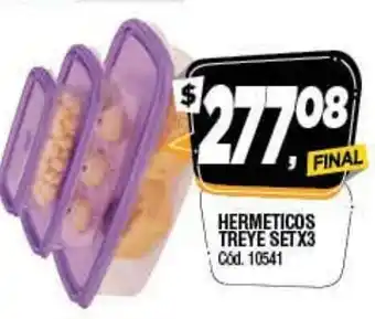 Supermercados Yaguar Hermeticos Treye Set x3 oferta