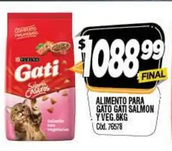 Supermercados Yaguar Gato Alimento Para Gati Salmon Y Veg. 8kg oferta