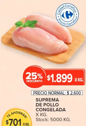 Carrefour SUPREMA DE POLLO CONGELADA X KG. oferta