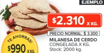 Carrefour MILANESA DE CERDO CONGELADA X KG. oferta