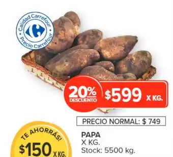 Carrefour PAPA X KG. oferta