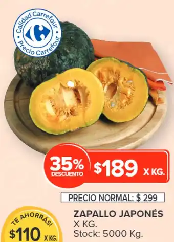 Carrefour ZAPALLO JAPONÉS X KG. oferta