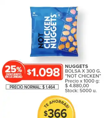 Carrefour NUGGETS BOLSA X 300 G. "NOT CHICKEN" oferta