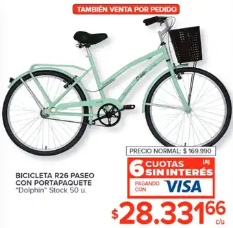 Carrefour BICICLETA R26 PASEO CON PORTAPAQUETE "Dolphin" oferta