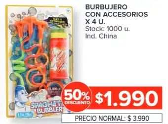 Carrefour BURBUJERO CON ACCESORIOS X 4 U. oferta