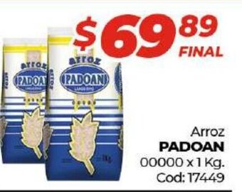 Diarco Padoan Arroz 00000 x 1kg oferta