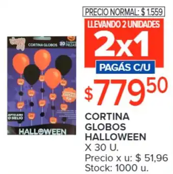 Carrefour CORTINA GLOBOS HALLOWEEN X 30 U. oferta