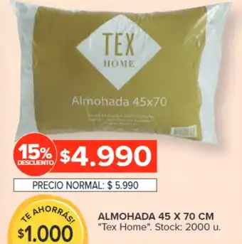 Carrefour ALMOHADA 45 X 70 CM "Tex Home" oferta