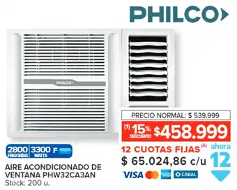 Carrefour PHILCO AIRE ACONDICIONADO DE VENTANA PHW32CA3AN oferta