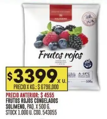 Coto FRUTOS ROJOS CONGELADOS SOLIMENO, PAQ. X 500 G. oferta
