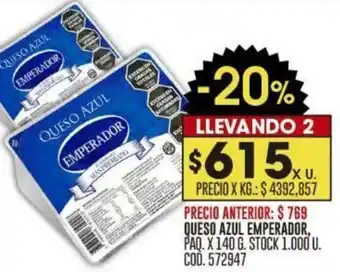Coto QUESO AZUL EMPERADOR, PAQ. X 140 G. LLEVANDO 2 oferta