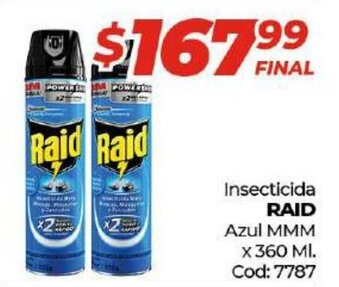 Diarco Raid Insecticida Azul MMM x 360ml oferta