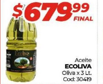 Diarco Ecoliva Aceite Oliva x 3 Lt oferta