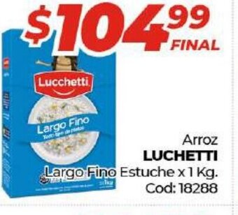 Diarco Luchetti Arroz Largo Fino Estuche x 1kg oferta