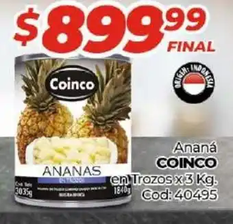 Diarco Coinco Ananá en Trozos x 3kg oferta