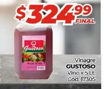 Diarco Gustoso Vinagre Vino x 5Lt oferta