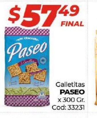 Diarco Paseo Galletitas 300gr oferta