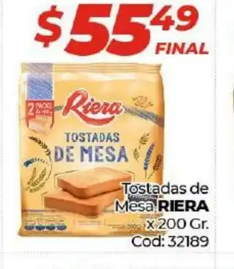 Diarco Riera Tostadas de Mesa 200gr oferta