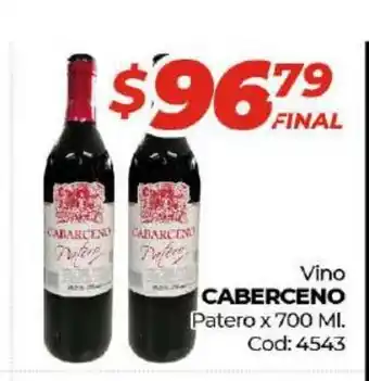 Diarco Caberceno Vino Patero x 700 ml. oferta