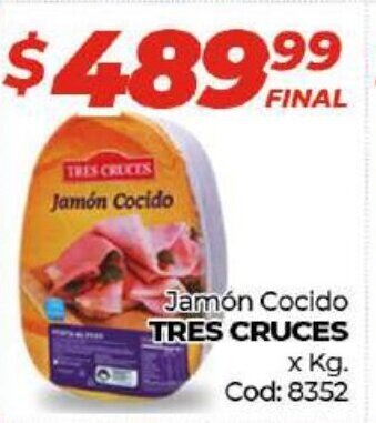 Diarco Tres Cruces Jamón Cocido x Kg. oferta